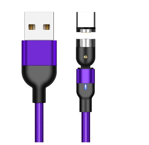 TORQ Magnetic Charging Cable — 360° Rotating Braided Nylon