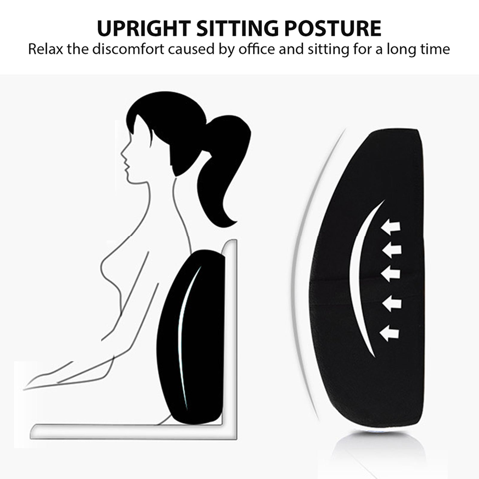 TORQ Lumbar Support Cushion — Memory Foam Back Pillow
