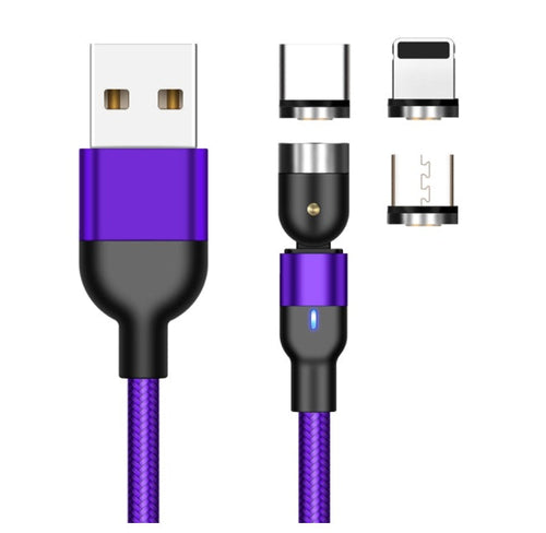 TORQ Magnetic Charging Cable — 360° Rotating Braided Nylon