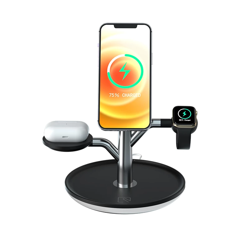 TORQ 3-in-1 Wireless Charging Station — 15W Fast Charge Dock