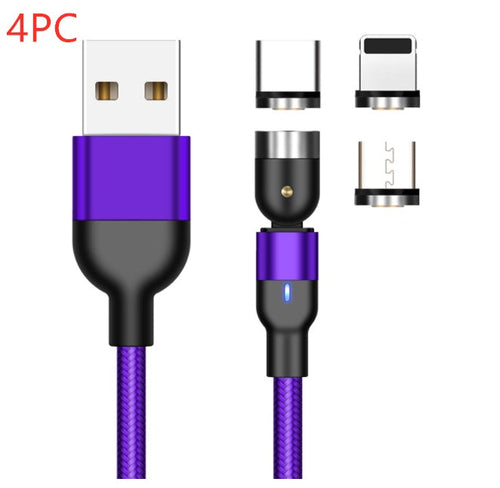 TORQ Magnetic Charging Cable — 360° Rotating Braided Nylon